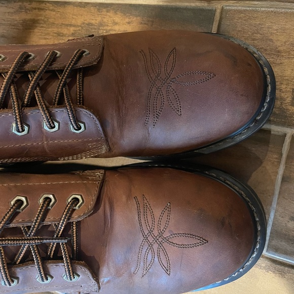 Tony Lama Waterproof Steel Toed Workboots size 9D - Picture 6 of 8